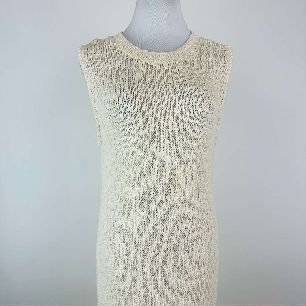 Anthropologie Callahan Isla Knit Midi Dress Fringe Bottom Size Large - Picture 3 of 11